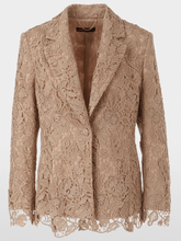 Marc Cain Glam Coats and Jackets 1 Marc Cain Glam Guipure Lace Blazer In Shiny Sand XG 34.04 W12 COL 625 izzi-of-baslow