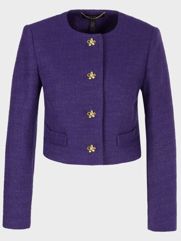 Marc-Cain-Glam-Short-Jacket-In-Deep-Purple-With-Decorative-Buttons-XG 31.01 W08 COL 748 izzi-of-baslow