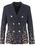 Marc Cain Glam Coats & Jackets 1 Marc Cain Glam Double Breasted Leopard Print Blazer XG 34.03 W16 COL 625 izzi-of-baslow