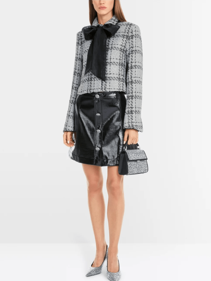 Marc Cain Glam Coats &amp; Jackets Marc Cain Glam Check Jacket With Lurex Details YG 31.01 W11 COL 801 izzi-of-baslow