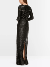 Marc Cain Glam Dress Marc Cain Glam Long Sequin Dress In Black XG 21.14 W14 COL 900 izzi-of-baslow