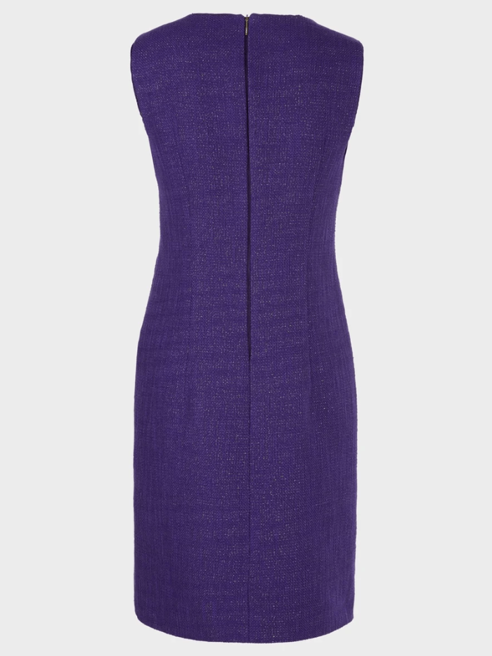 Marc Cain Glam Dresses Marc Cain Glam Dress With Cut Out In Deep Purple XG 21.09 W08 COL 748 izzi-of-baslow