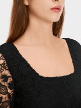 Marc Cain Glam Dresses Marc Cain Glam Elegant Guipure Lace Dress In Black XG 21.10 W12 COL 900 izzi-of-baslow