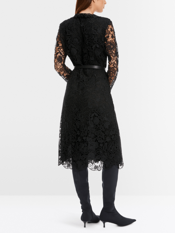 Marc Cain Glam Dresses Marc Cain Glam Guipure Lace Dress In Black XG 21.11 W12 COL 900 izzi-of-baslow