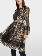 Marc Cain Glam Dresses Marc Cain Glam Leopard Print Belted Dress XG 21.18 W17 COL 625 izzi-of-baslow