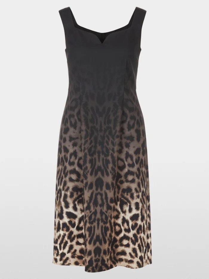 Marc Cain Glam Dresses Marc Cain Glam Sleeveless Leopard Print Dress XG 21.19 W16 COL 625 izzi-of-baslow