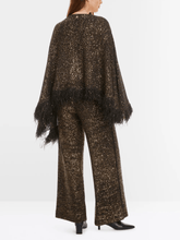 Marc Cain Glam Knitwear Marc Cain Glam Black Poncho With Sequins XG 15.04 M71 COL 900 izzi-of-baslow