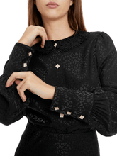 Marc Cain Glam Tops Marc Cain Glam Black Blouse With Diamante Buttons XG 51.09 W13 COL 900 izzi-of-baslow