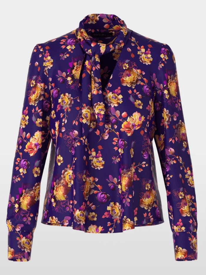 Marc-Cain-Glam-Flared-Blouse-With-Floral-Print-XG 51.01 W07 COL-748-izzi-of-baslow