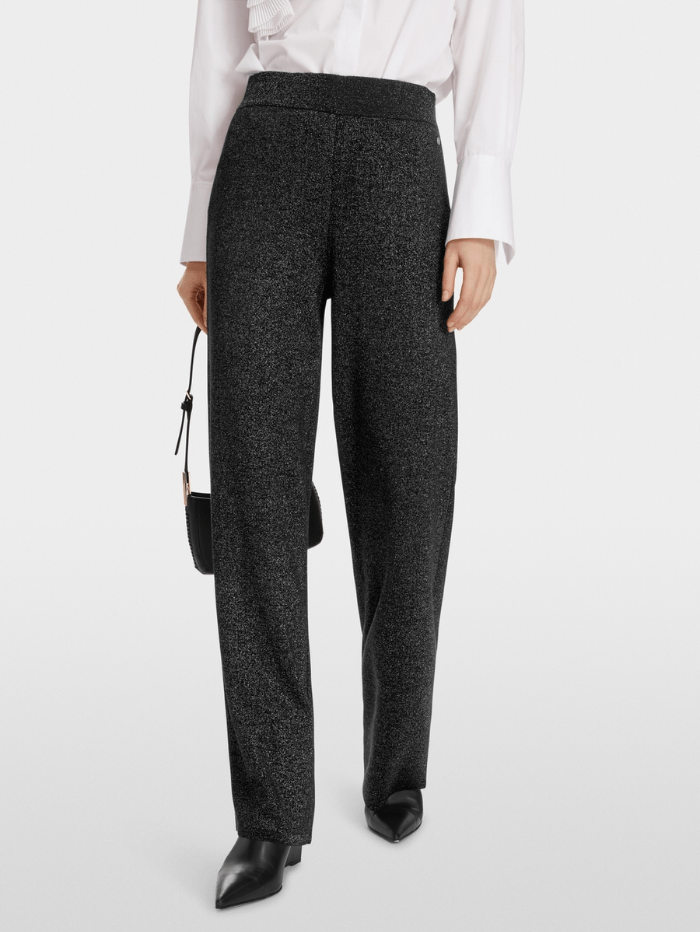 Marc Cain Pants Trousers Marc Cain WASHINGTON Black Glitter Look Trousers XP 81.54 M50 Col 900 izzi-of-baslow