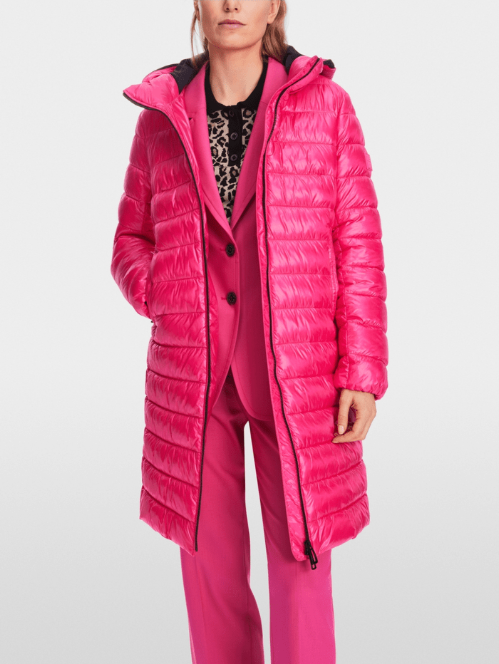 Marc Cain Sports Coats and Jackets Marc Cain Sports Rethink Together Padded Coat In Dragon Fruit XS 11.05 W43 Col 244 izzi-of-baslow