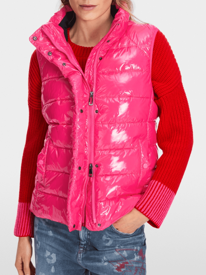 Marc Cain Sports Coats and Jackets Marc Cain Sports Shiny Quilted Gilet XS 37.03 W36 Col 244 izzi-of-baslow