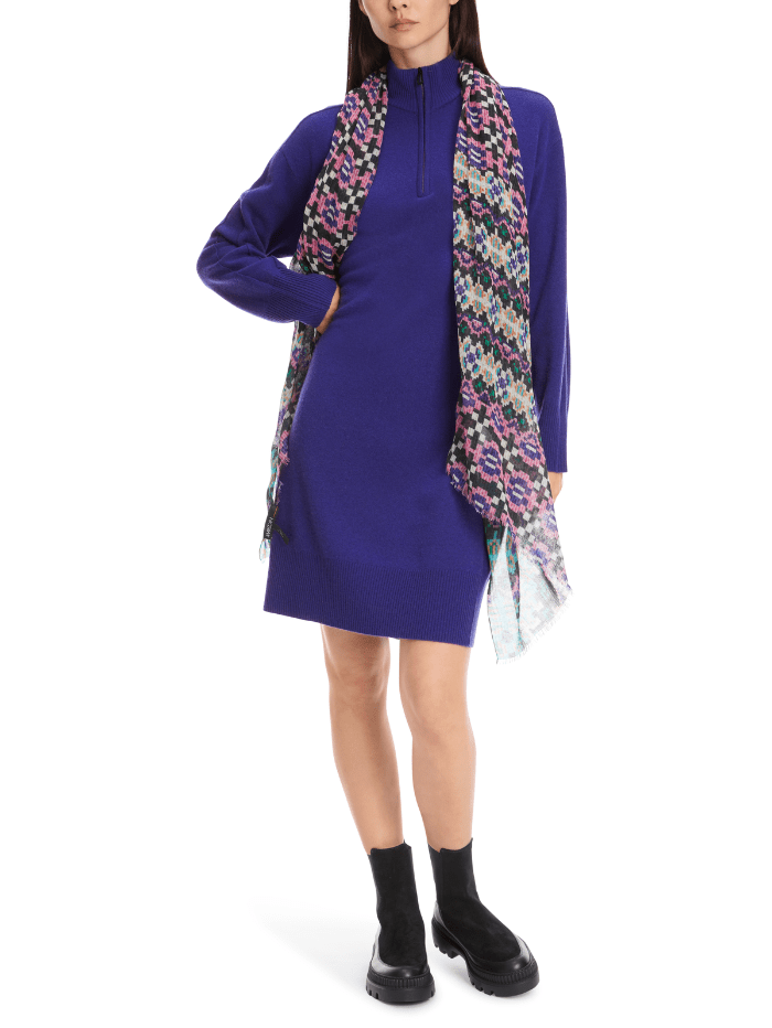 Marc Cain Sports Dresses Marc Cain Sports Rethink Together Knit Dress In Bright Violet XS 21.24 M63 Col 750 izzi-of-baslow