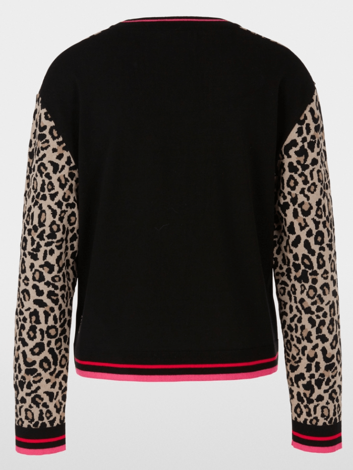 Marc Cain Sports Knitwear Marc Cain Sports Leopard Print Design Jumper XS 41.36 M32 Col 117 izzi-of-baslow