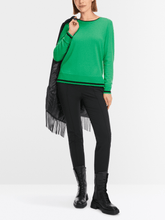 Marc Cain Sports Knitwear Marc Cain Sports Rethink Together Crew Necked Green Jumper XS 41.55 M80 Col 552 izzi-of-baslow