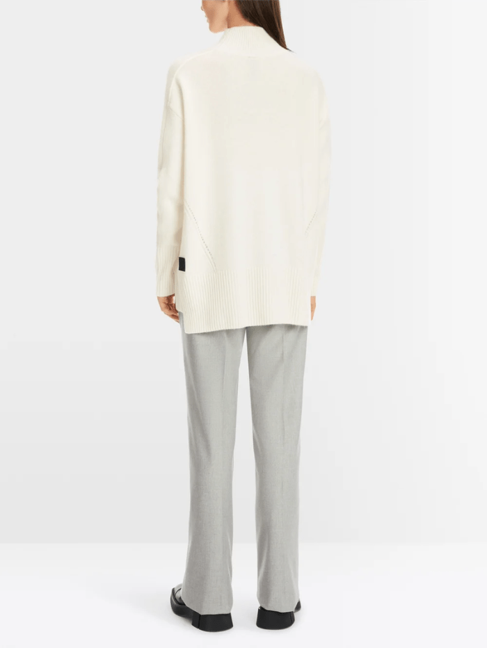 Marc Cain Sports Knitwear Marc Cain Sports Rethink Together Turtleneck Jumper In Off White XS 41.51 M63 Col 110 izzi-of-baslow