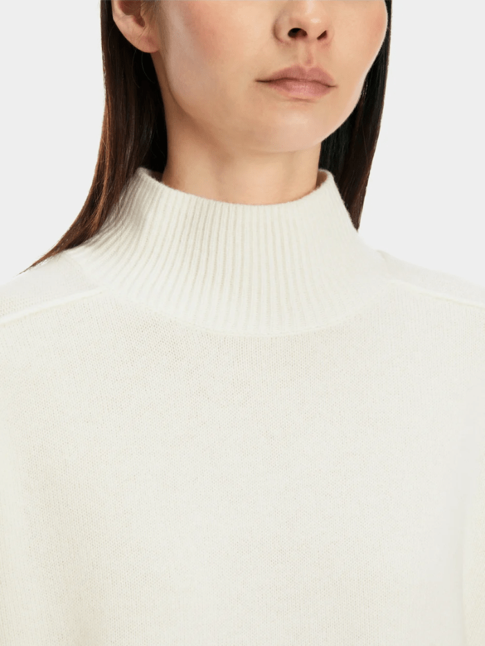 Marc Cain Sports Knitwear Marc Cain Sports Rethink Together Turtleneck Jumper In Off White XS 41.51 M63 Col 110 izzi-of-baslow