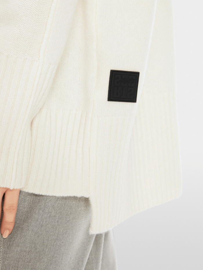 Marc Cain Sports Knitwear Marc Cain Sports Rethink Together Turtleneck Jumper In Off White XS 41.51 M63 Col 110 izzi-of-baslow