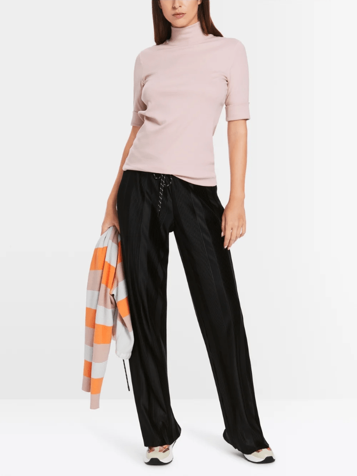 Marc Cain Sports Knitwear Marc Cain Sports Turtleneck Top In Bright Rosewater XS 48.04 J50 COL 168 izzi-of-baslow