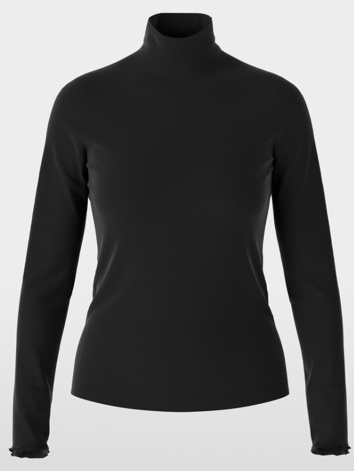 Marc Cain Sports Tops 1 Marc Cain Sports Long Sleeved Turtleneck Top In Black XS 48.18 J18 Col 900 izzi-of-baslow