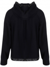 Marc Cain Sports Tops Marc Cain Sports Hooded Sweatshirt In Black XS 44.14 J60 Col 900 izzi-of-baslow