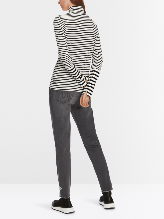 Marc Cain Sports Tops Marc Cain Sports Striped Long Sleeved Top XS 48.17 J23 COL 190 izzi-of-baslow