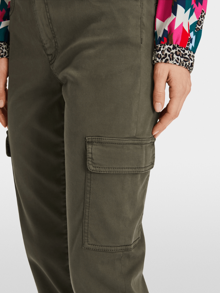 Marc Cain Sports Trousers Marc Cain Sports SILEA Olive Cargo Trousers XS 81.19 W20 COL 595 izzi-of-baslow