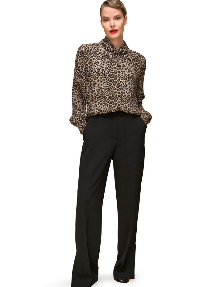 Marc-Cain-Leopard-Print-Funnel-Neck-Blouse 5J 51.02 W02 Col 617 izzi-of-baslow