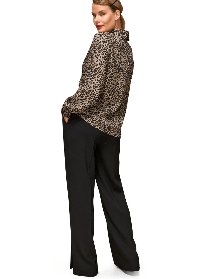 Marc-Cain-Leopard-Print-Funnel-Neck-Blouse 5J 51.02 W02 Col 617 izzi-of-baslow