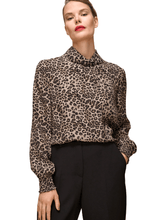 Marc-Cain-Leopard-Print-Funnel-Neck-Blouse 5J 51.02 W02 Col 617 izzi-of-baslow