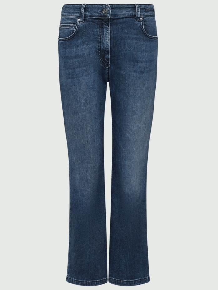 Marella Denim 8 Marella FCROP Flared Cropped Jeans In Denim Midnight Blue 24231861042 Col 004 izzi-of-baslow