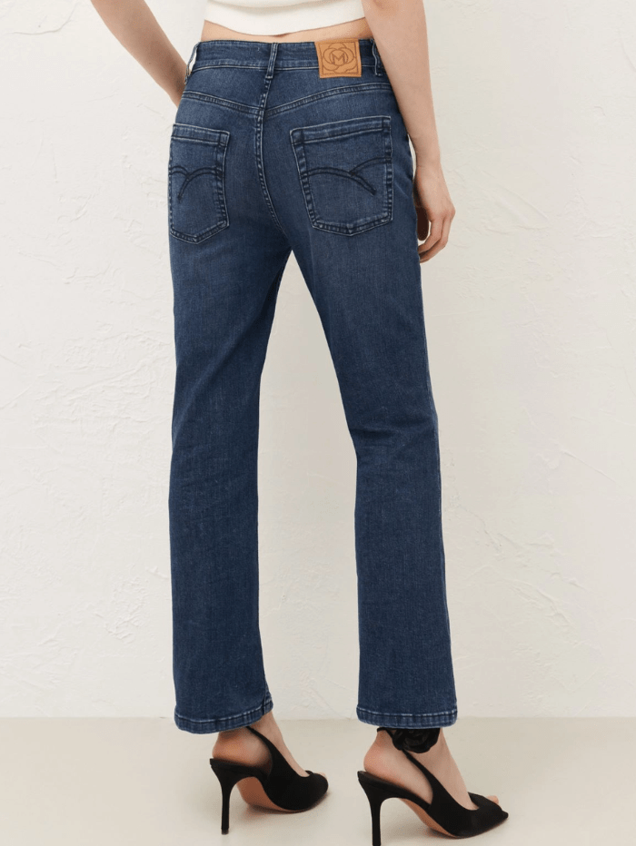 Marella Denim Marella FCROP Flared Cropped Jeans In Denim Midnight Blue 24231861042 Col 004 izzi-of-baslow