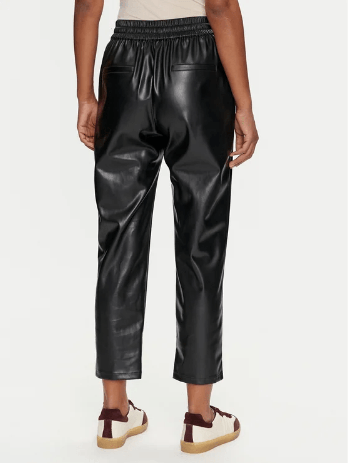 Marella Trousers Marella SELVA Black Faux Leather Trousers 2423786014 Col 004 izzi-of-baslow