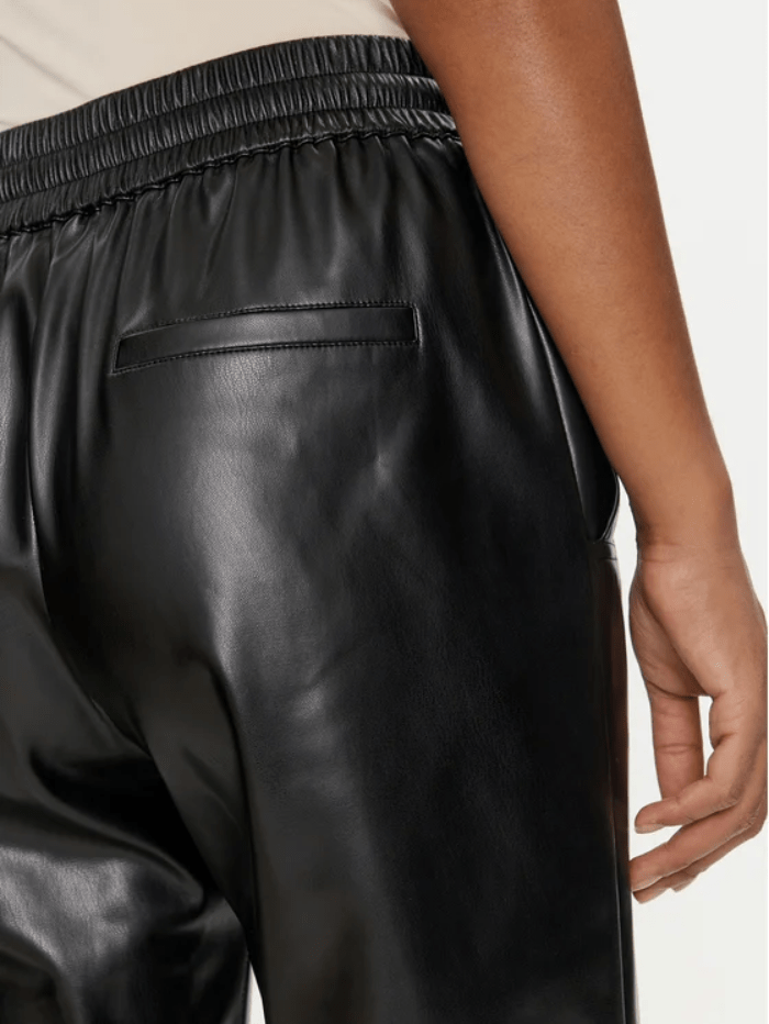 Marella Trousers Marella SELVA Black Faux Leather Trousers 2423786014 Col 004 izzi-of-baslow