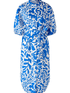 Oui Midi Length Dress in Blue and White Atelier Azur Print  78540 541 izzi-of-baslow