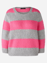 Oui Knitwear 8/34 Oui Striped Jumper With Wool And Mohair 89199 Col 0933 izzi-of-baslow