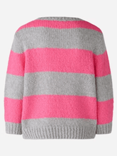 Oui Knitwear Oui Striped Jumper With Wool And Mohair 89199 Col 0933 izzi-of-baslow