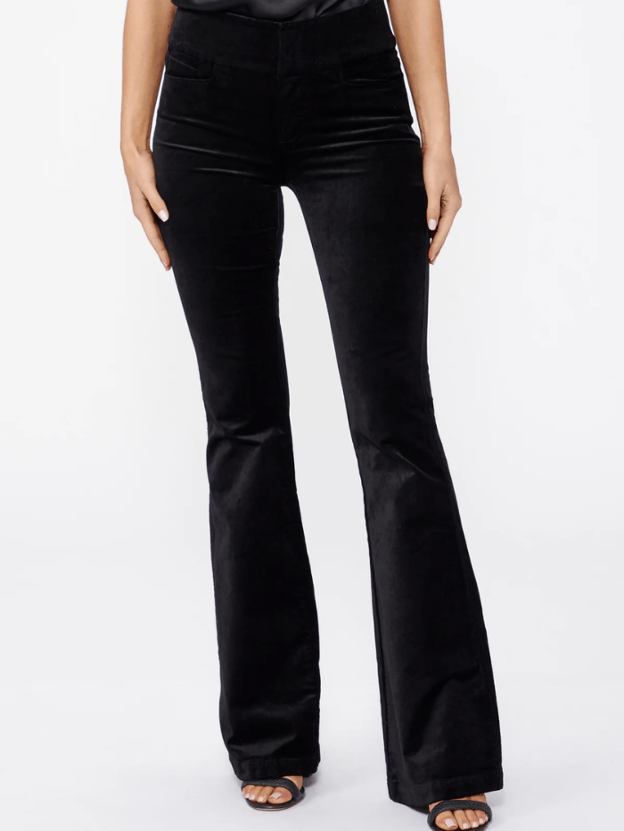 Paige Denim 26 Waist Paige Lou Lou High Rise Flare Velvet Jeans In Deep Navy 7560A66 5060 Col DPNVY izzi-of-baslow