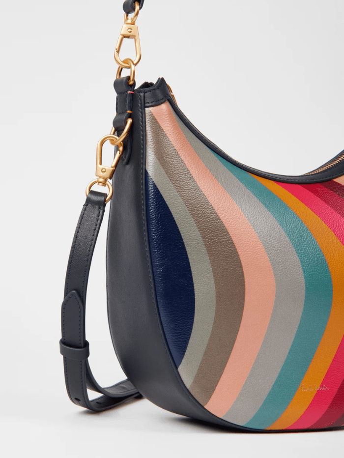 Paul Smith Handbags One Size Paul Smith Swirl Leather Mini Hobo Bag W1A-7889-FSWIRL.90 izzi-of-baslow