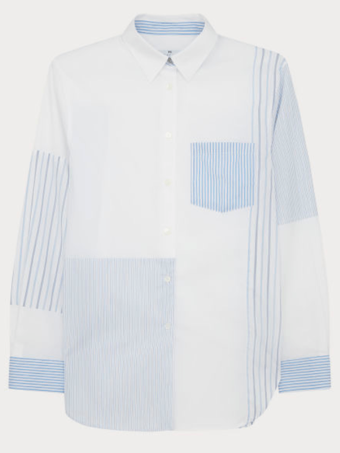 paul smith tops paul smith white cotton long sleeved shirt with stripes w2r 331bc l31099 col 01 izzi of baslow 29869946863691