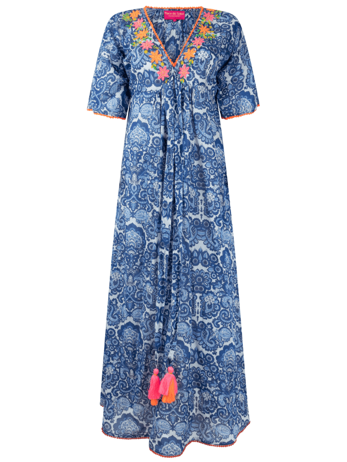 Place-Du-Soleil-Blue-And-White-Embroidered-Maxi-Dress-S24-427-izzi-of-baslow