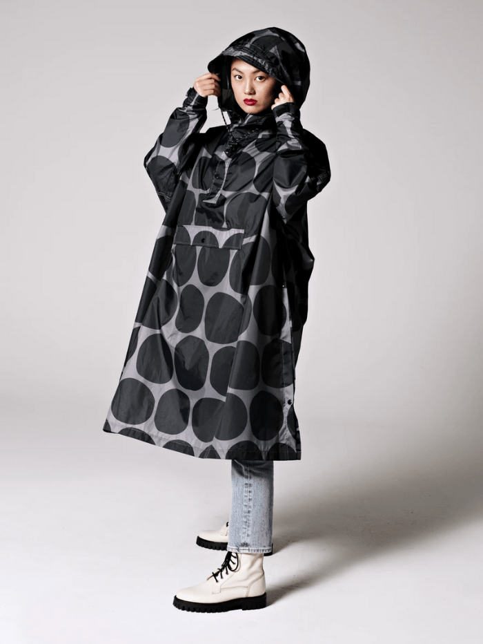 Rain Kiss Coats and Jackets One Size RainKiss Black Polka Rain Poncho izzi-of-baslow