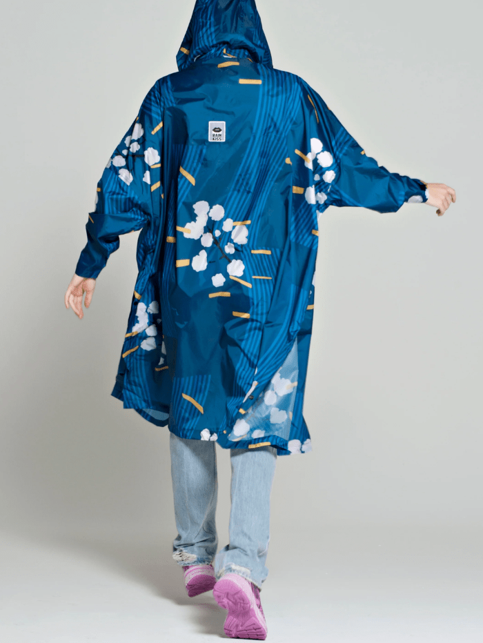 Rain Kiss Coats and Jackets One Size RainKiss Unisex Japanese Blossom Rain Poncho izzi-of-baslow