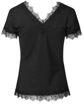 Rosemunde Tops Rosemunde T Silky Lace T-Shirt Black 4262 010 izzi-of-baslow