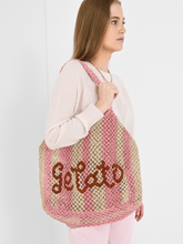 The Jacksons Accessories One Size The Jacksons London DREW GELATO In Rose And Natural Stripes Jute Bag izzi-of-baslow