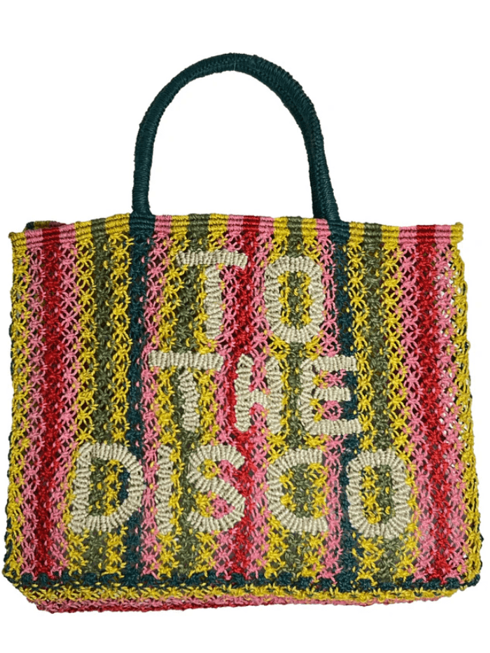 The Jacksons Accessories One Size The Jacksons London TO THE DISCO Large Jute Bag In Multi Stripe izzi-of-baslow