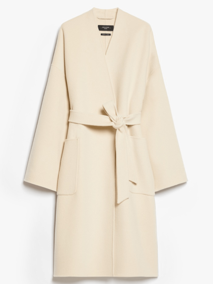 Weekend By Max Mara Coats and Jackets UK 6 Weekend By Max Mara ERIS Wool Robe Coat In Beige 2425016011 Col 064 izzi-of-baslow