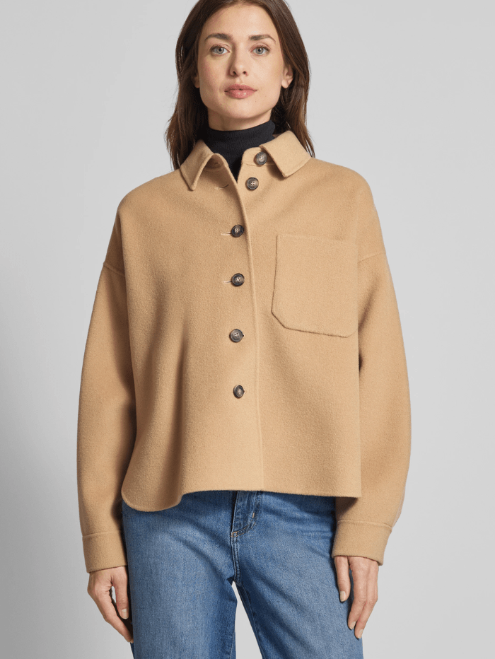 Weekend By Max Mara Coats and Jackets Weekend By Max Mara EMIRO Wool Shacket In Camel 24250860416 Col 065 izzi-of-baslow