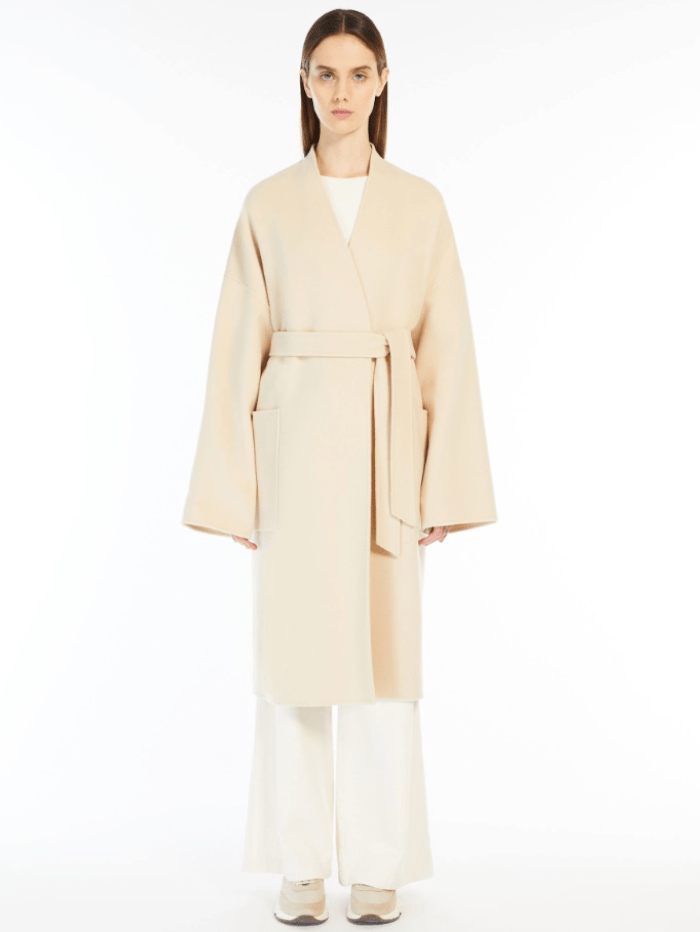 Weekend By Max Mara Coats and Jackets Weekend By Max Mara ERIS Wool Robe Coat In Beige 2425016011 Col 064 izzi-of-baslow