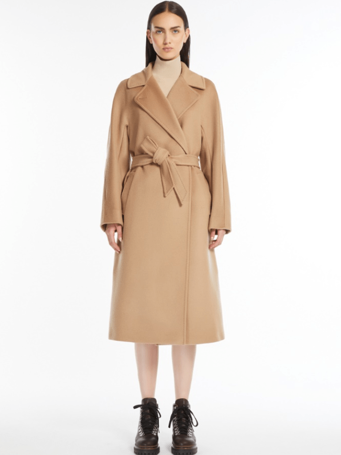 Weekend By Max Mara Coats and Jackets Weekend By Max Mara RESINA Belted Wool Coat In Camel 24250160926 Col 006 izzi-of-baslow